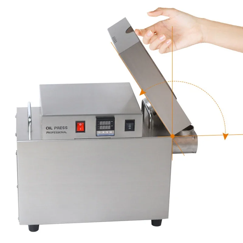 

Stainless Steel Commercial Smart Oil Press Machine 220V 110V Kitchen Appliance For Peanut Sesame Nut Oil Extraction