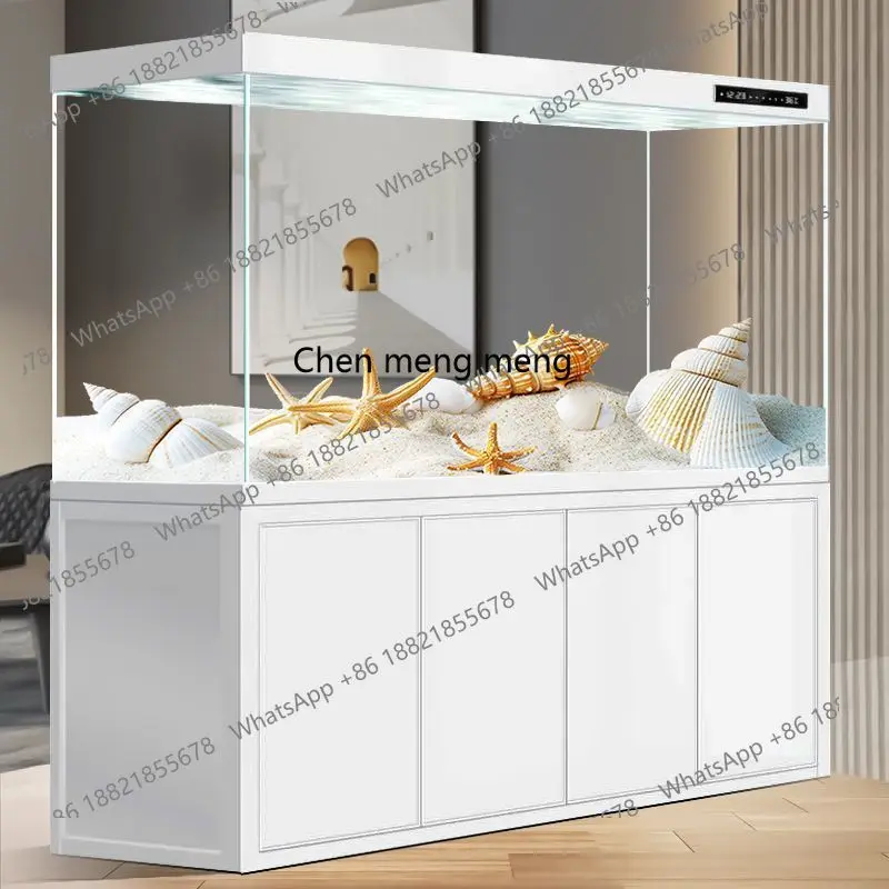 

Living room no-change aquarium box new medium and large bottom filter ultra-white glass ecological air tank