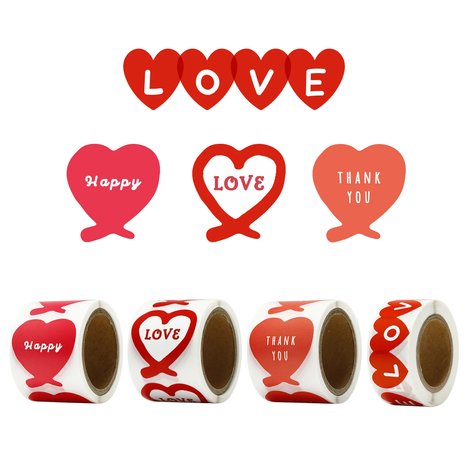 120 قطعة/لفة عيد الحب على شكل قلب ملصقات لاصقة حمراء لطيف الحب ملصقات ل المغلف بطاقة الختم هدية التفاف هدايا الحفلات