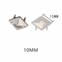 4 Prongs Punk Spikes  100Pcs Square Pyramid Metal Studs Rivets For Leathercraft Bag Clothes Shoes Decoration DIY Accessories 6