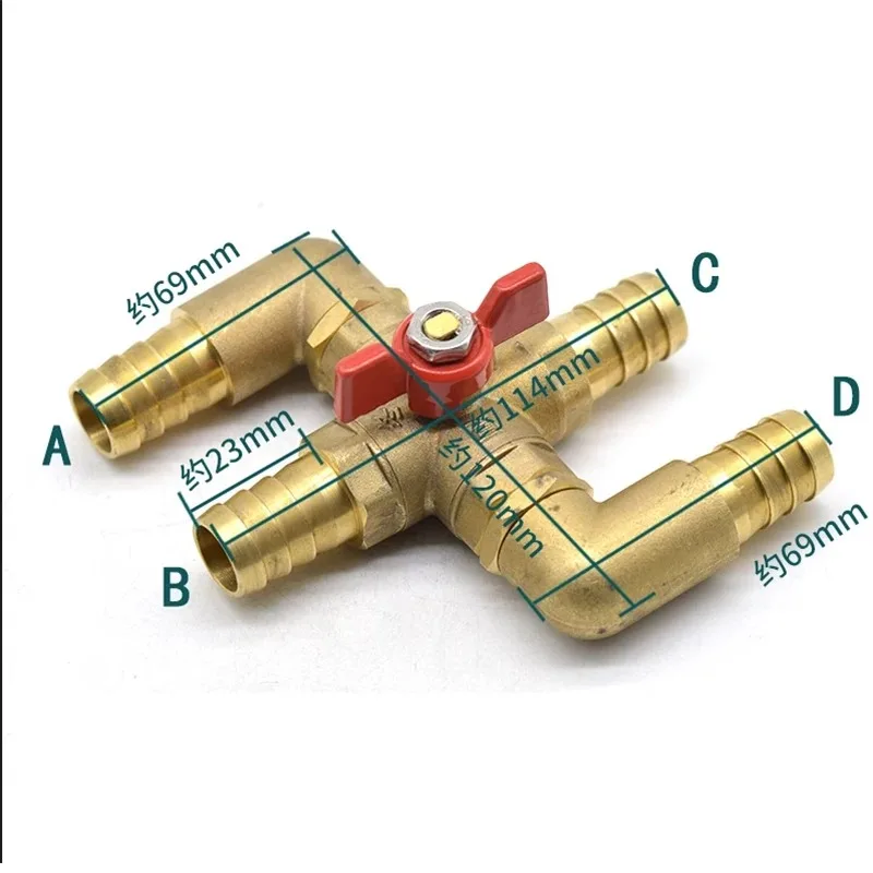 4 Way Valve Automotive Car Valve Air Conditioning， 16mm 19mm 23mm Car Modification