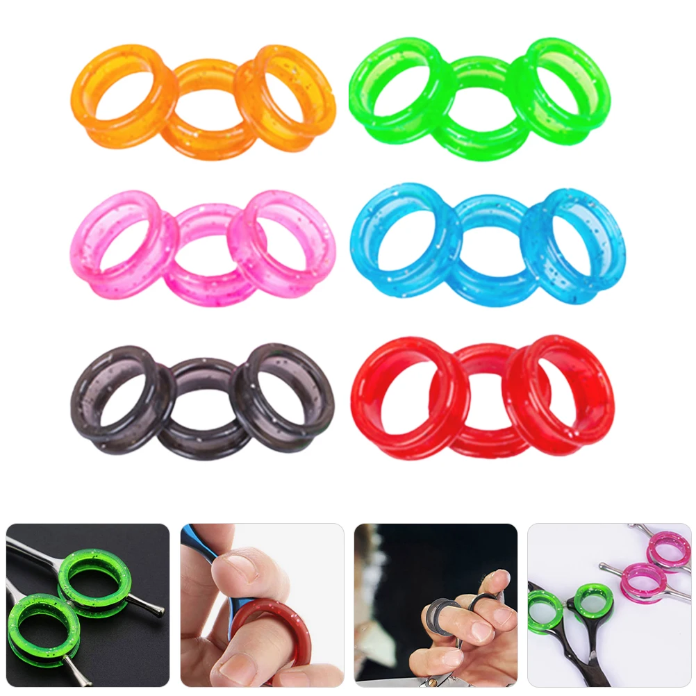 18 Pcs Cutting Ring Pet Grooming Supply Pets Scissors Cover Shear Finger Inserts Baby