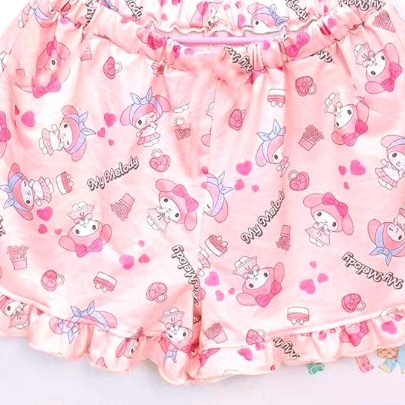 سانريوس لطيف السراويل مرحبا كيتي الكرتون السراويل فتاة فضفاضة أزياء عارضة مريحة للتنفس رقيقة نمط الاتجاه الراقية الهدايا #5