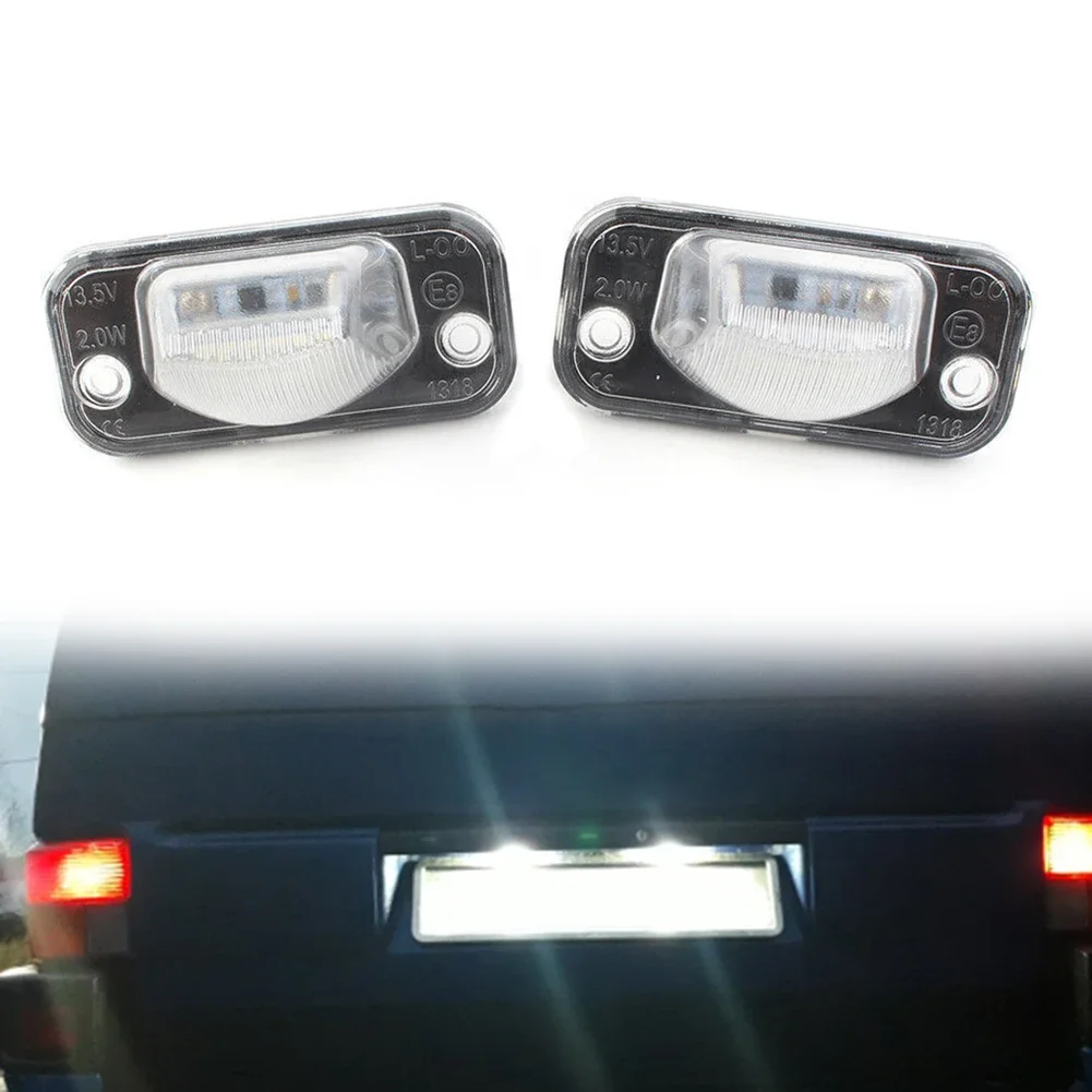 2PCS LED License Plate Lights For T4 90~03 Transporter Syncro 1993~2004 Auto Number Lamp 12V 3000K Car Lights