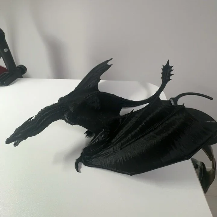 3D Printed Dragon Model Resin Flying Dragon Figurine Magic Creature DIY Paintable Desktop Decor Collection Creative Gift view 4