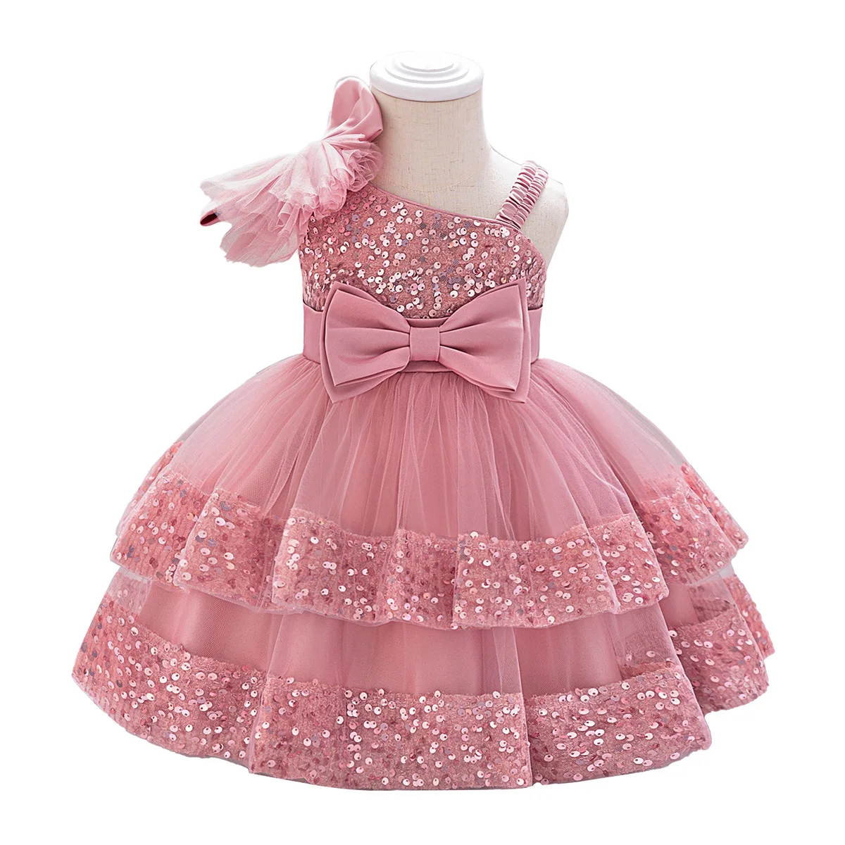 Toddler Halloween Party Girls Dress Carnival Christmas Costumes Sequin 1st Birthday Wedding Bridesmaid Princess Baby Girls Dress