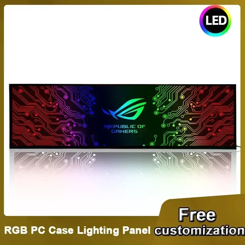 Customize Computer Case RGB Lighting Panel ARGB MOD VGA Side Backplate Cover,PC Cabinet PSU Plate 5V 12V Colorful AURA SYNC