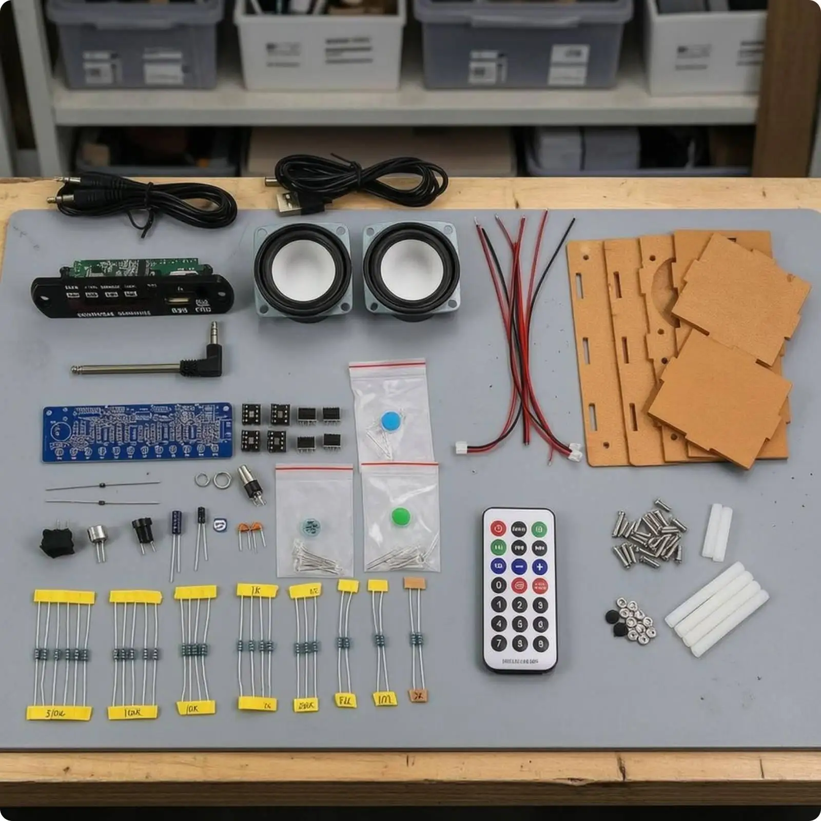 DIY Radio Receiver Assembly Kit FM Radio Soldering Project Transparent Acrylic Case Speaker Set for Hobby Electronics Learning