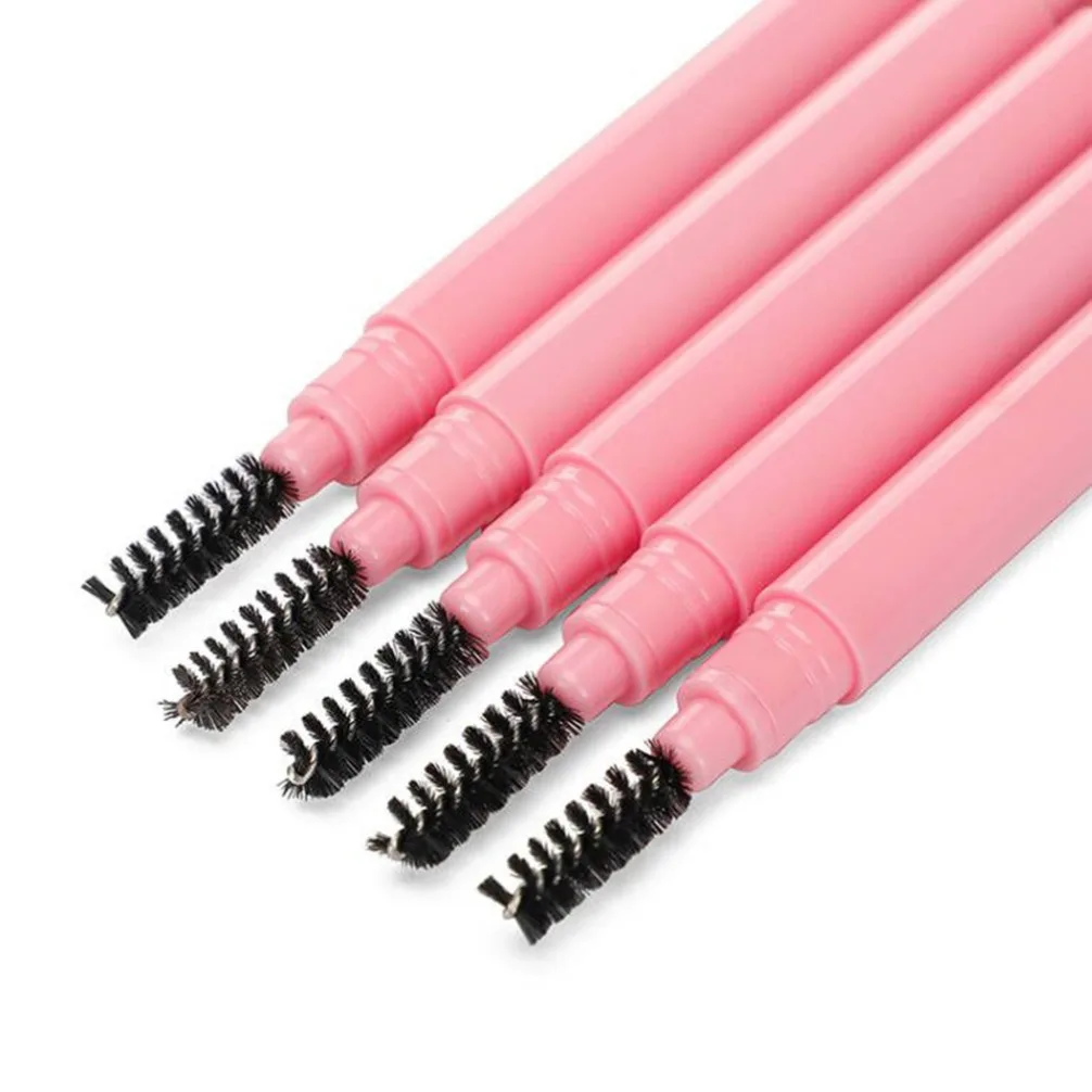 Private Label Custom Logo Vegan Makeup Wholesale Pink Double Ended Eyebrow Pencil Bulk Supply for Beauty Salon Eye Brow