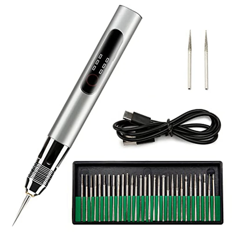 

1 Set Electric Engraving Pen SB Rechargeable Mini Grinding Pen Polishing Nail Machines Cordless Engraving Tool, A