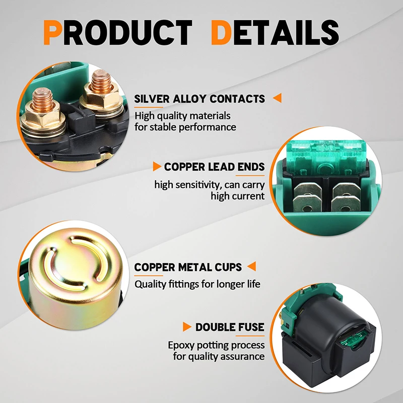Motorcycle Starter Solenoid Relay for Honda CB125 CB-1 CB400 CB400F CB400SF CB 450 550 650 700 CB750 CB750F CB 900 1000 CB1100F