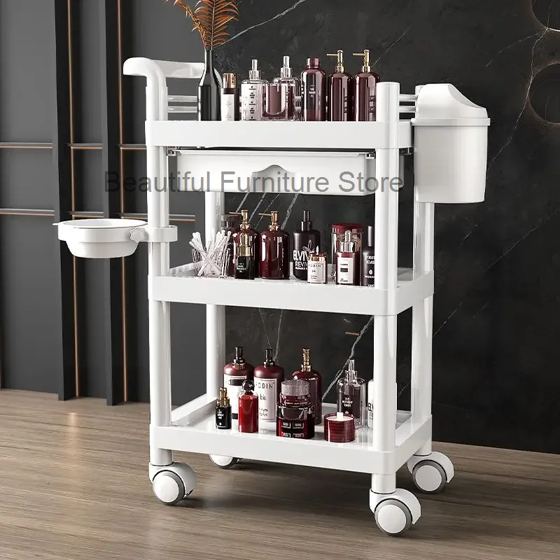 

Beauty Salon Special Beauty Trolley Mobile Pulley Beauty Spa Instrument Tool Car Storage Shelf Drawer Trash Can Tattoo Equipment