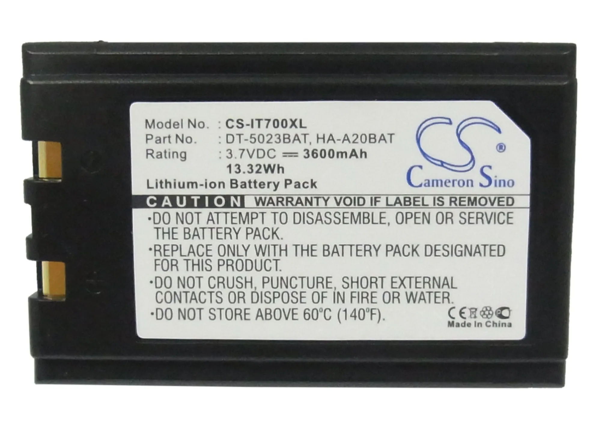 Barcode Scanner Battery For 21-58236-01 6140-01-499-7364 CA50601-1000 DT-5023BAT DT-5024LBAT DT-5025LBAT NSN6140-01-499-7364