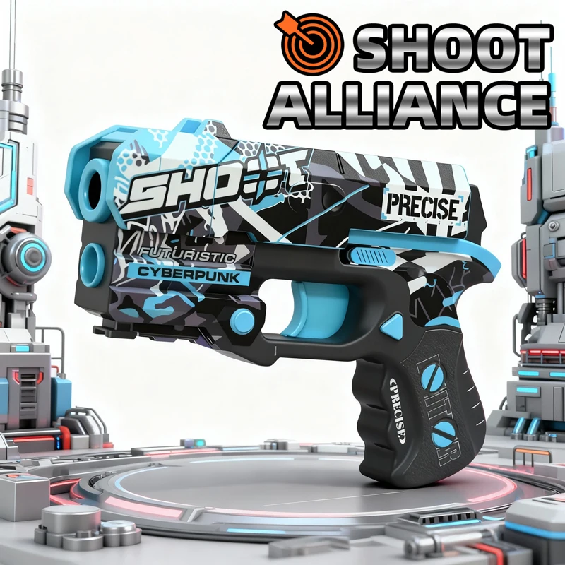 Soft Bullet Toy Gun Plastic Shooting Launcher with 6 Safe Foam Bullets Parent-Child Interactive Game Birthday Gift For kids