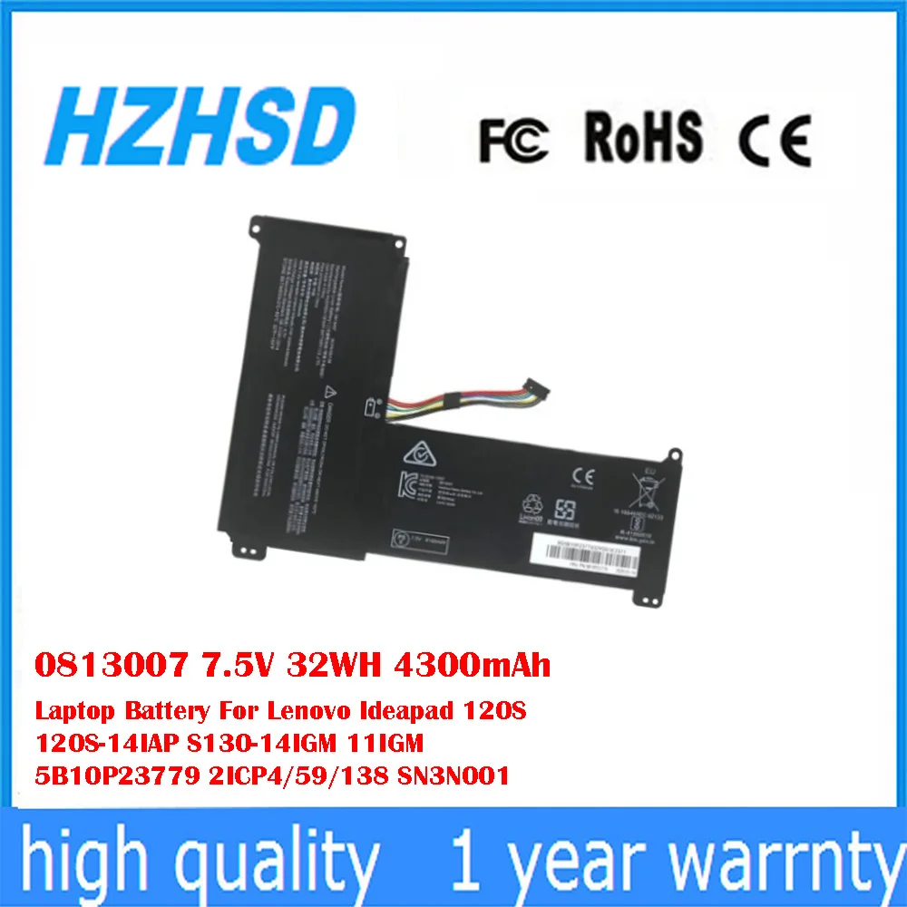 

0813007 7.5V 32WH 4300mAh Laptop Battery For Lenovo Ideapad 120S 120S-14IAP S130-14IGM 11IGM 5B10P23779 2ICP4/59/138 SN3N001