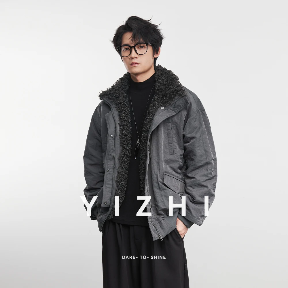 

2025 Winter New Warm Mountain-Shaped Patchwork Down Jacket Loose Fit Fashionable Men's 90% White Duck Down Casual Jacket