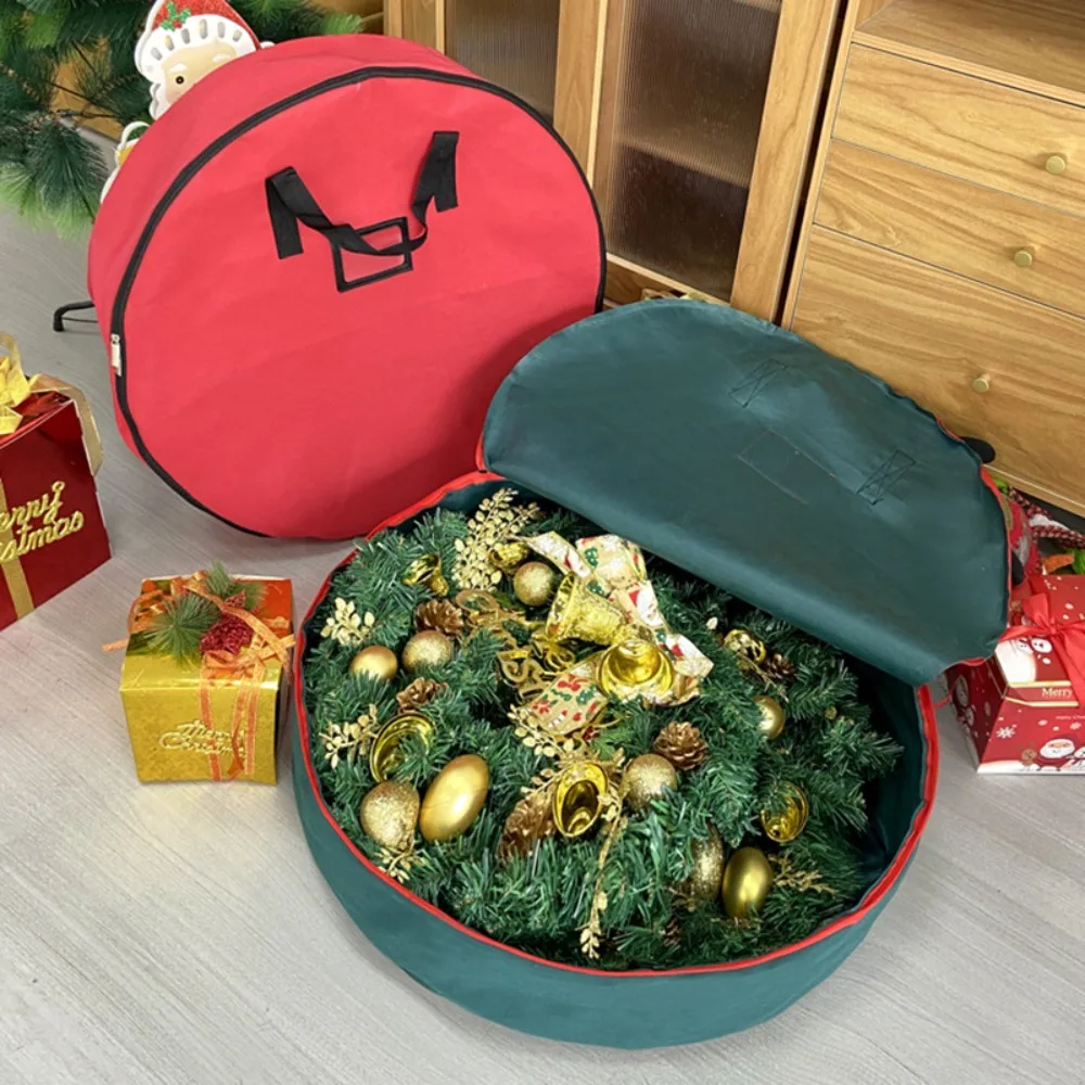 Christmas Storage Bag Household Waterproof Handbag Simplicity Wearresisting Seal Up Rotundity Flower Garland Organizational Bags