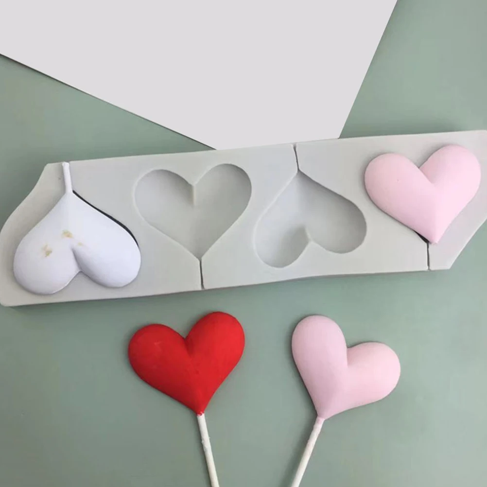 

2pcs Small Silicone Molds Shaped Silicone Molds Baking Lollipop Cake Freezer Small Oven Microwave Chocolate DIY