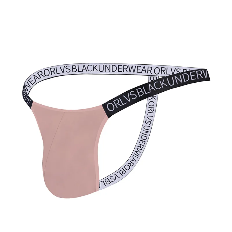 Mens G-String Backless Underwear Thong Low Rise Modal Breathable Sexy Solid Color Enhancing Pouch ORLVS OR6107