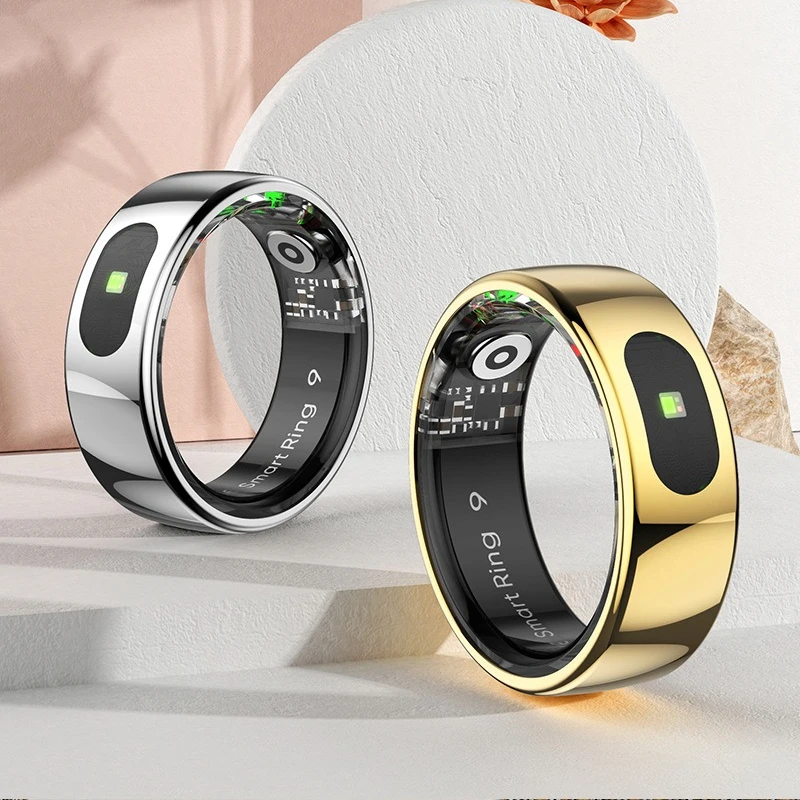 Smart Rings Heart Rate Blood Pressure Body Temperature Sleep Information Reminder Touch Ring Compatible with Android and IOS