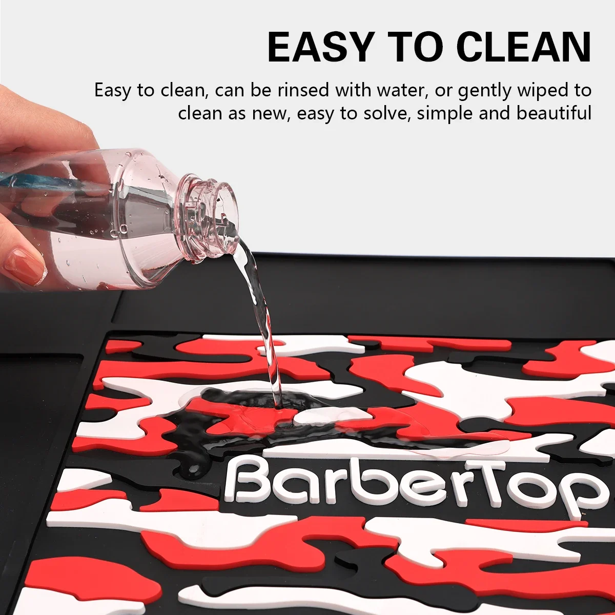 

Salon Silicone Mat, Anti-Slip Heat Resistant Tool Pad for Barber Station Scissors & Clippers, Barbershop Safety Accessory