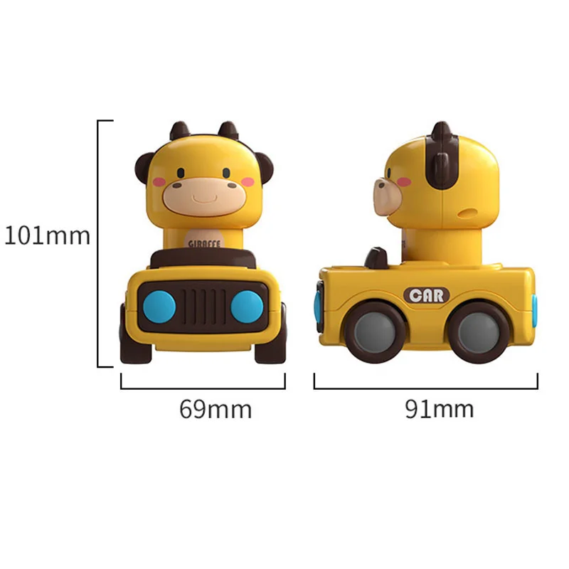 Animal Push and Go Car Toy, Durable Friction Powered Cars for Toddlers 1 2 3 Year Old, Early Learning Toys for Baby Boys Girls view 6