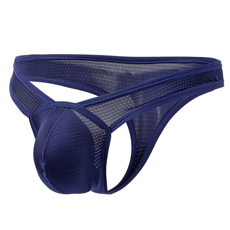 

Sexy Men Thongs Strings Underwear Mesh Low Waist Briefs New Quick-drying Panties T-back Thongs