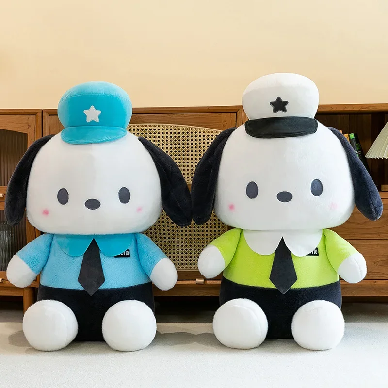 85cm Super Big Size Creative New Police Pochacco Filling Soft Plushies Kawaii New Anime Cartoon Pillow Doll Children's Gifts