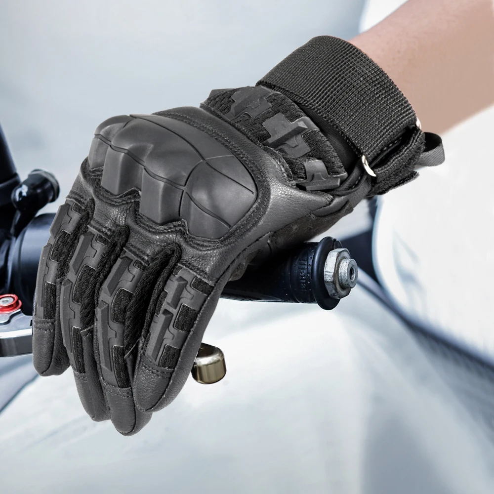 Touchscreen Radfahren Handschuhe PU Leder Taktische Airsoft Jagd Schießen Wandern Fahrrad Outdoor Sport Reiten Fahrrad Schutz Männer – Detail 1