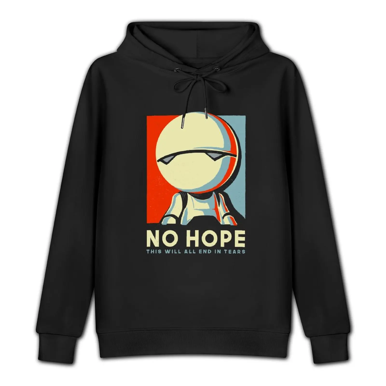 No hope Marvin - Funny Voting Sign Parody - Hitchhiker's Guide to the Galaxy Pullover Hoodie streetwear men hoodies for men