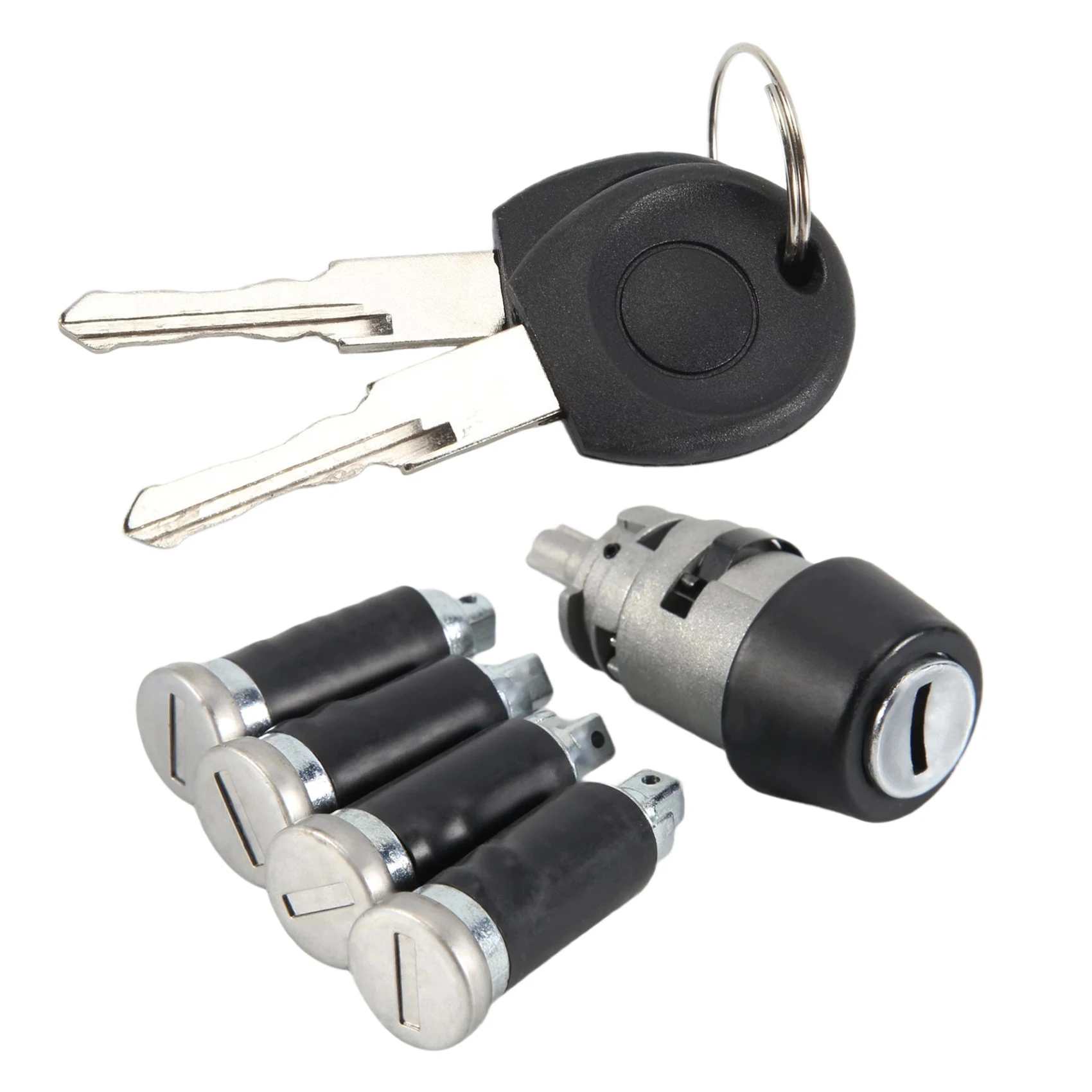 【Top Sale !!】1 Set Ignition Switch 4 Door Lock Barrel 2 Keys 701837205 For T4 Caravelle MK IV 1990-2003 Transporter Double Barn