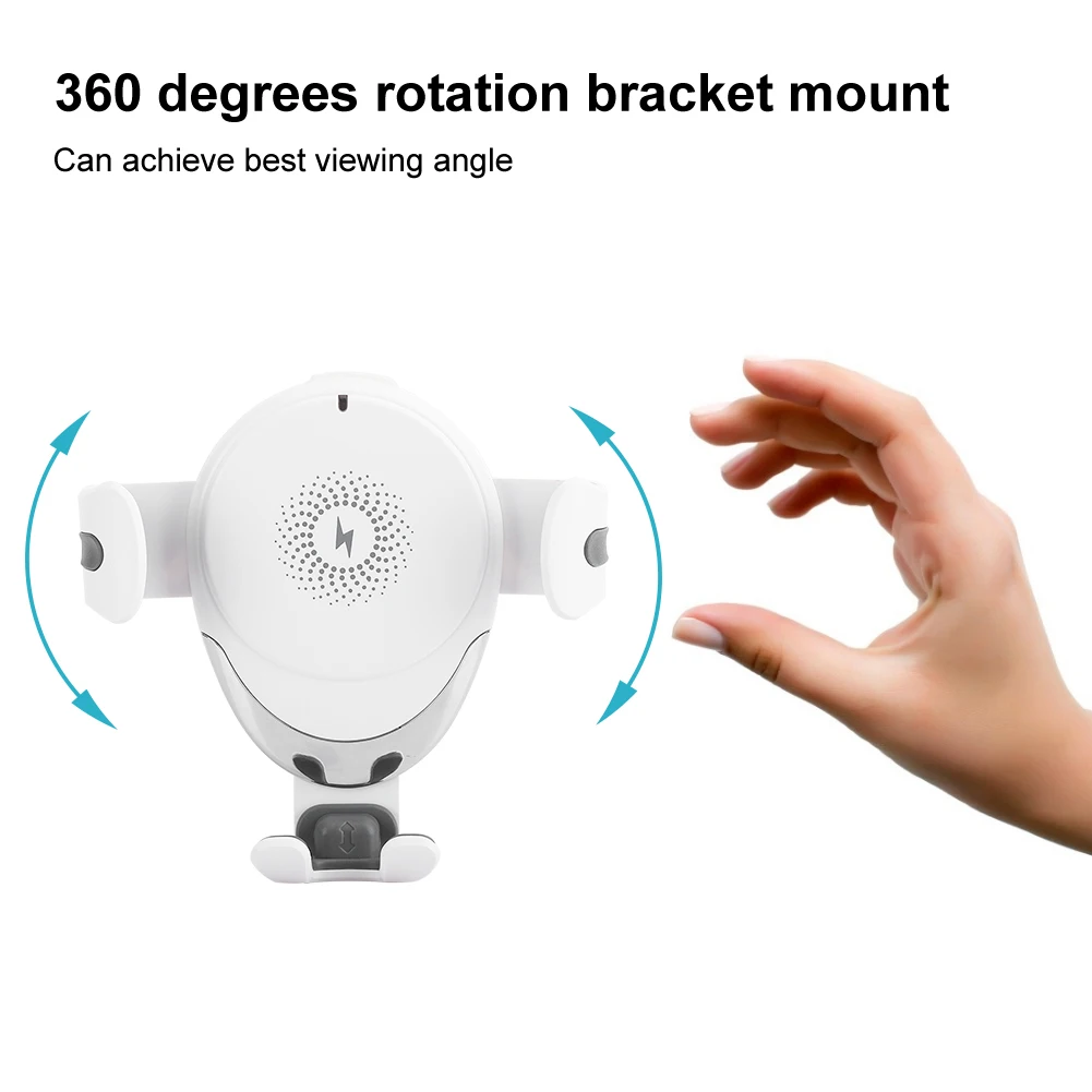 Portable 10W Large Power Quick Charging Air Outlet Gravity 360 Degrees Rotation High Efficiency Car Bracket Wireless Car Charger - view 6