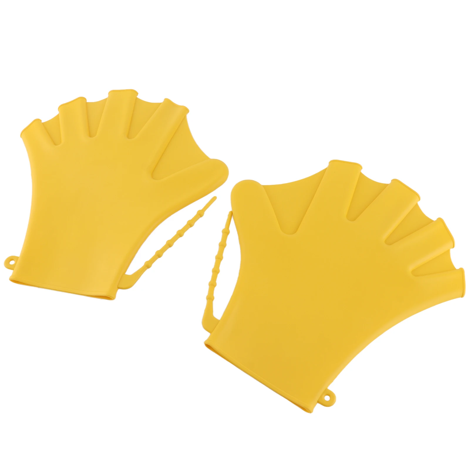 1 زوج قفازات السباحة Webbed اللياقة البدنية مقاومة للماء قفازات التدريب السيليكون السباحة الغوص قفاز السباحة التدريب القفازات