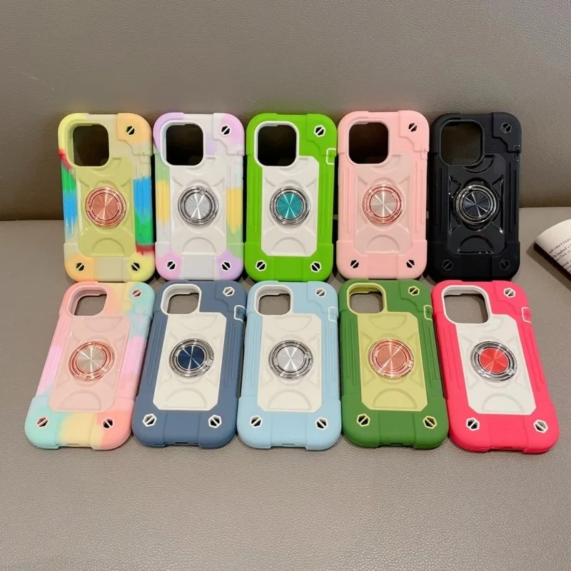 Étui de luxe robuste avec anneau de support et cordon pour iPhone 17 Pro Max, coque de protection en PC et TPU pour iPhone 11 12 13 14 15 16 Pro Max Plus