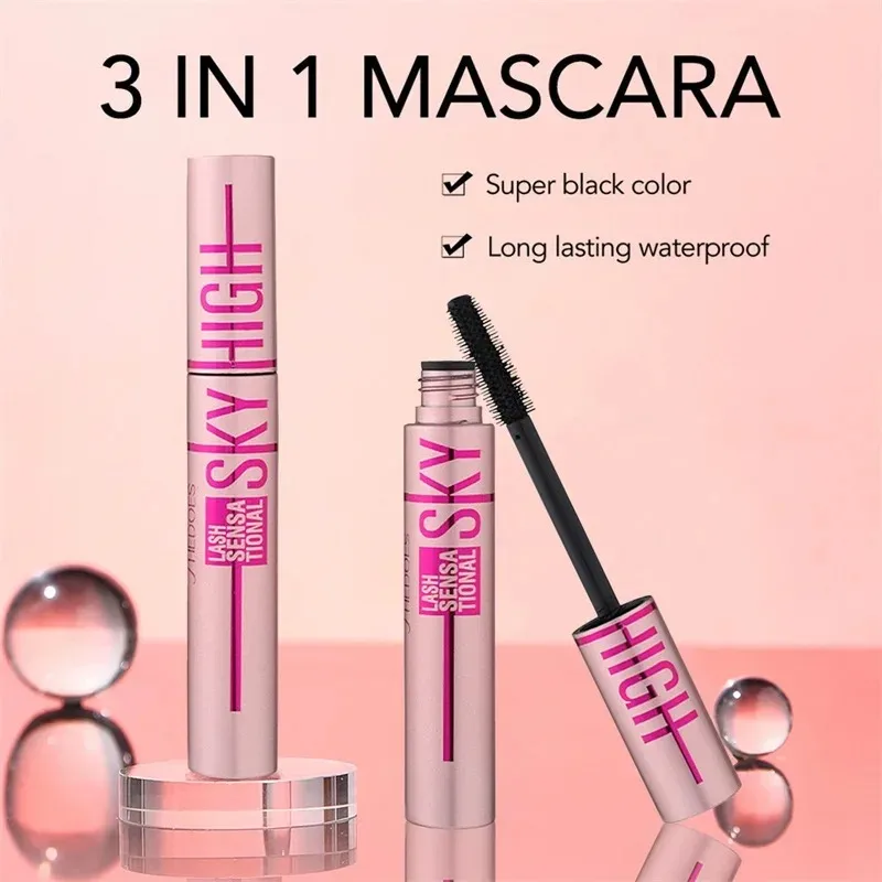 4d Seiden faser Wimpern Mascara Verlängerung dicke Curling wasserdichte Mascara kein Verblassen 24h dauerhafte Wimpern Pinsel verbessern Wimpern