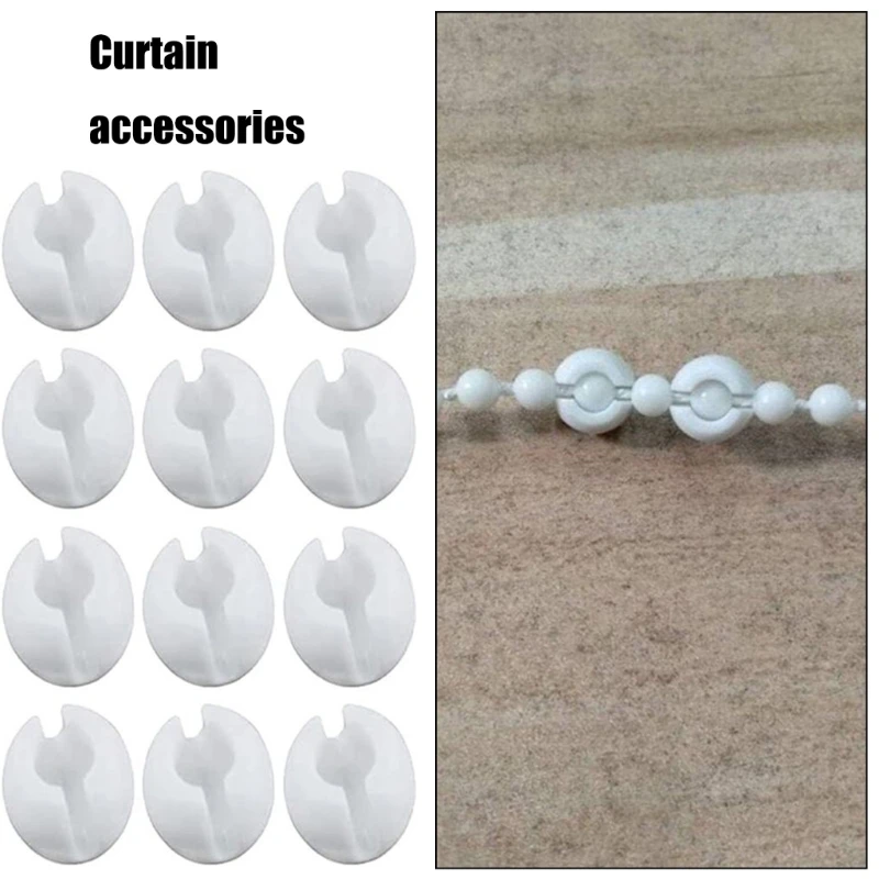 Pack of 20 Plastic Beads Chain Crimp Stops Roller Curtain Blind Limit Buckles Beaded Chain Stoppers Blind Accessories