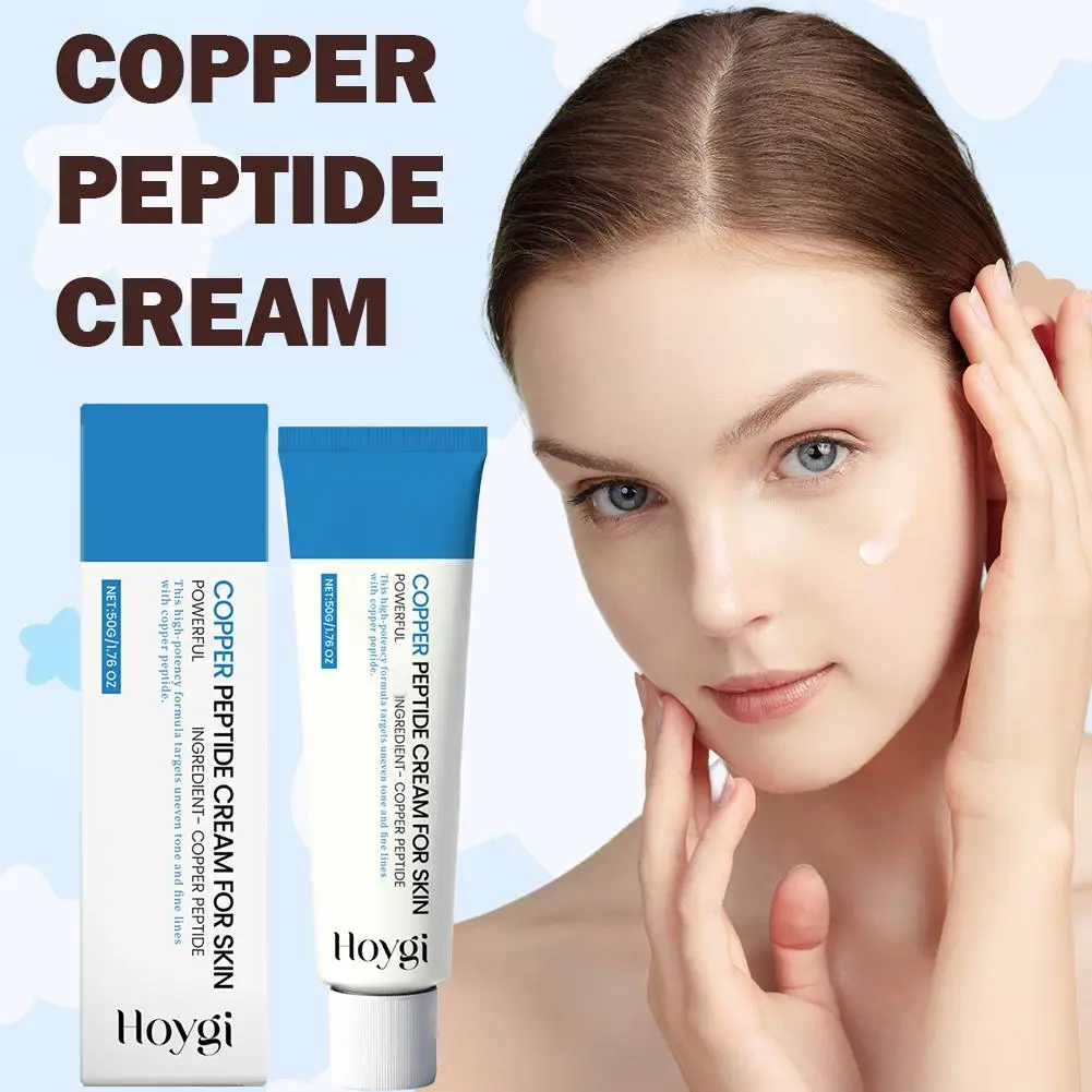 50g Kupferpeptid-Creme für das Gesicht, Tägliche Feuchtigkeitscreme gegen Feine Linien & Falten, Hautstraffung Koreanische Hautpflege