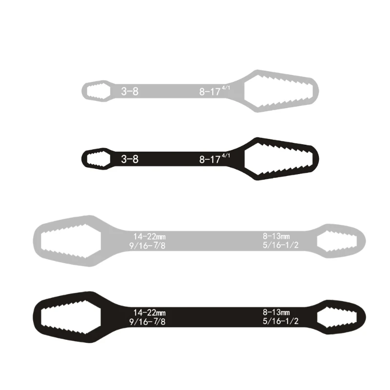 

Q2Q4 3mm-22mm Многофункциональные гаечные ключи Torxes с двойной головкой, регулируемые для проектов DIY