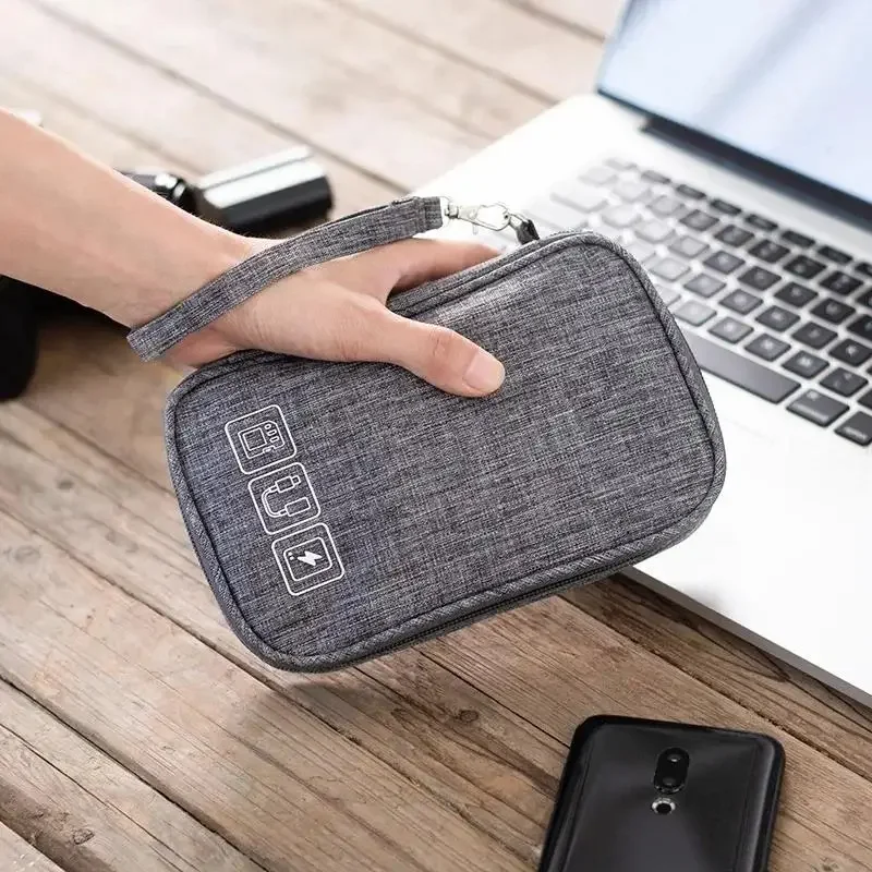 Multi-purpose Cable Storage Bag Electronic Organizer Digital Charger Wires USB Power Pouch Portable Travel Accessories Supplies view 2