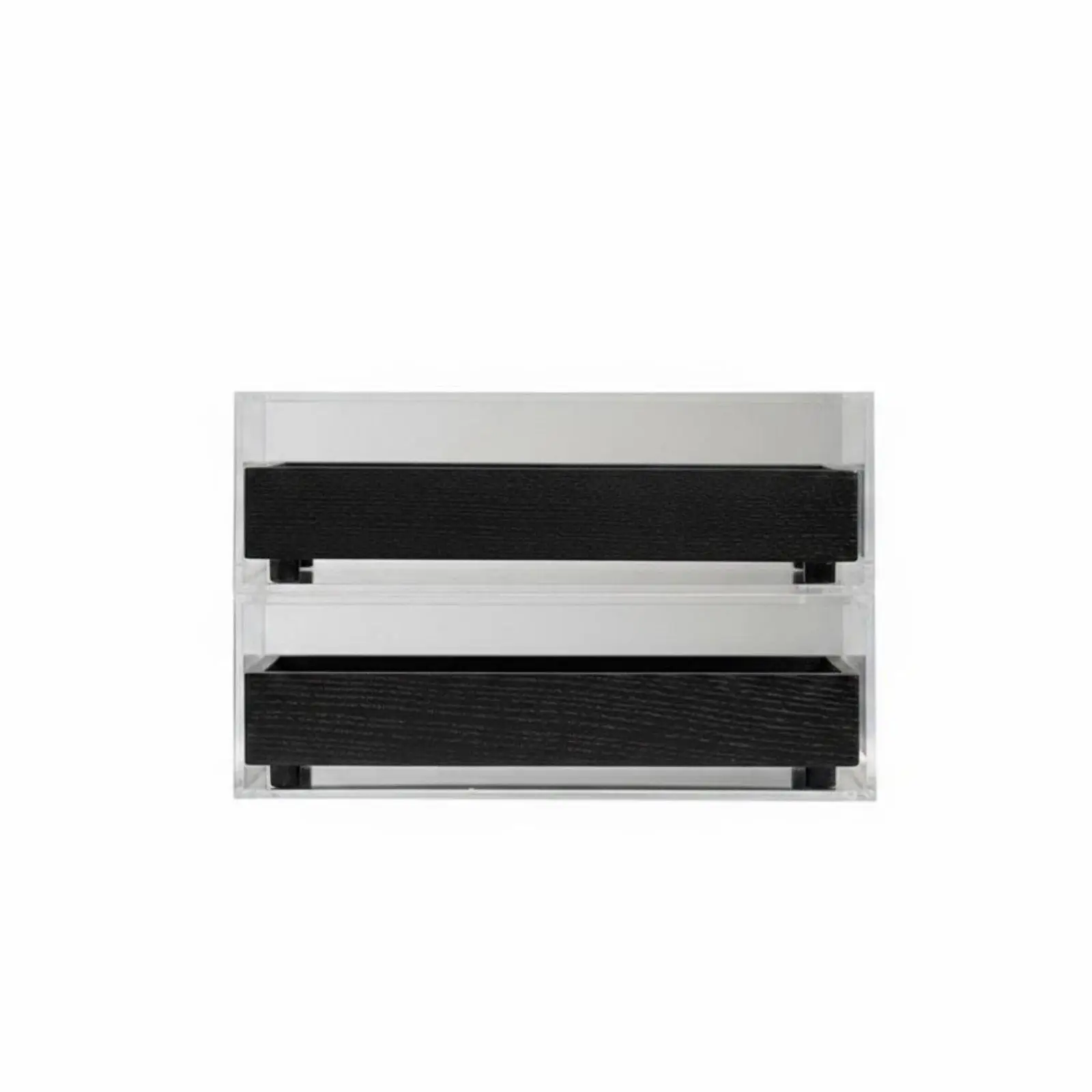 Acrylic Tea Set Storage Organizer Wood Trays Multi-Tier Display Case Dustproof Desktop Collection Display Box for Collectors,