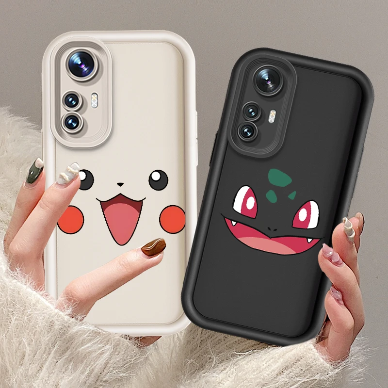 

Cartoon P-Pokemones P-Pikachus For Xiaomi 12T 11 Lite Poco F5 F4 F3 F2 M3 Pro X5 X4 X3 GT 4G 5G Eye Ladder Cover Capa Fundas