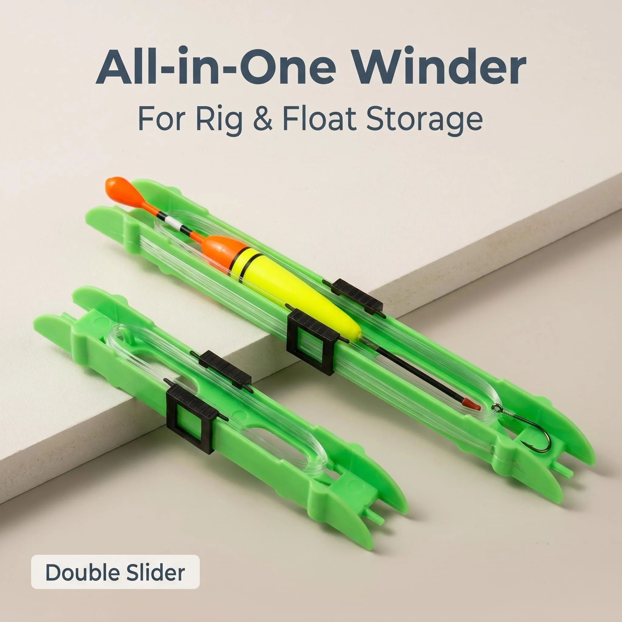 

HIRISI 10Pcs Double Slider Fishing Line Winder Winder Float Holder Tackle Carp Fishing Accessories WD101