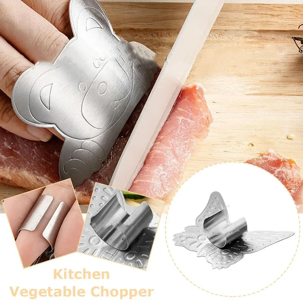 1pc Cutter Safety Finger Guard Stainless Steel Finger Protectors Adjustable Finger Guards For Safe Cutting For Cook E0g7