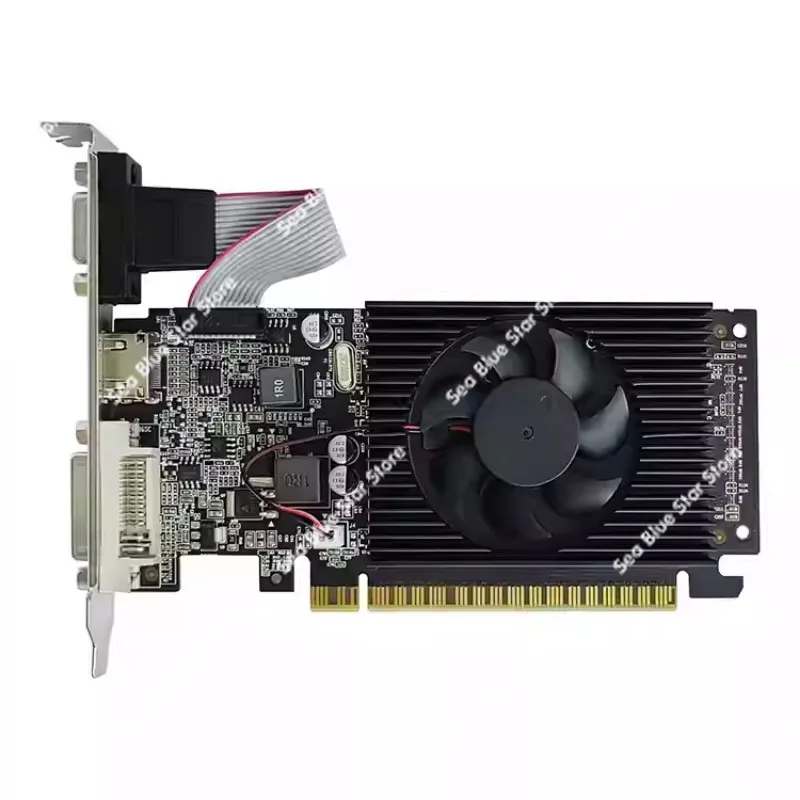 GT210 1G Independent Graphics Card Office Half Height Small Chassis Knife Card Bright Machine Card DVI + VGA + HDMI Interface