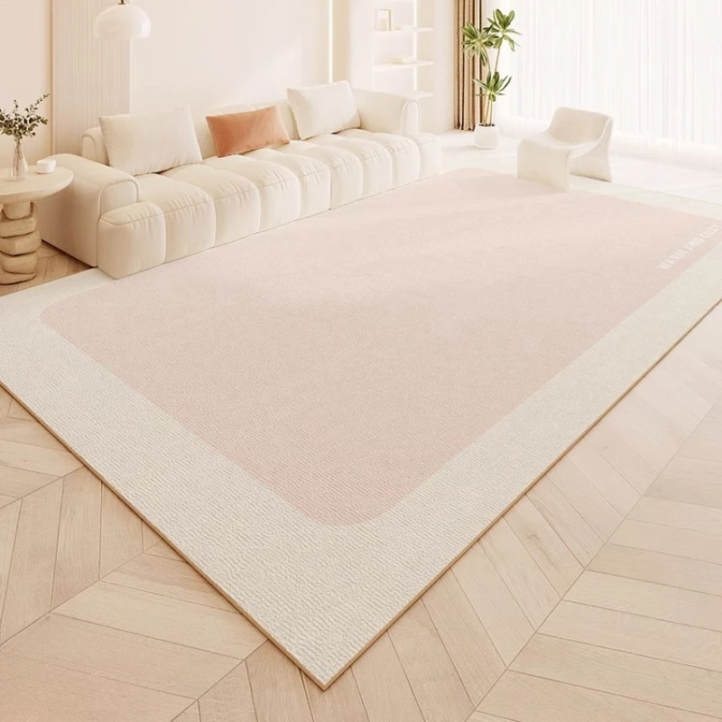

Beige Style Living Room Large Area Carpet Minimalist Style Comfortable Bedroom Bedside Carpets Easy Care Decoration Home Rug 양탄자