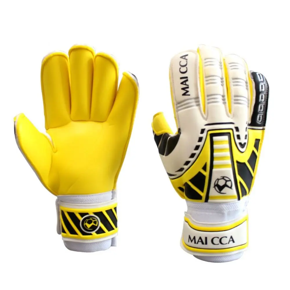 Finger Protection Goalkeeper Gloves Wear Resistant Antiskid Latex Gloves Mesh Double Layer Wrist Adult Goalie Gloves