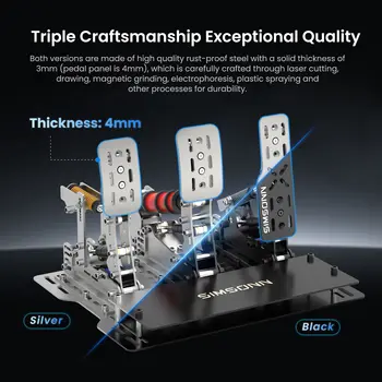 SIMSONN Plus X Sim Racing Simulator Pedál PC Simracing Pedály Podpora VAM VAM RPO Vibrační motor Příslušenství pro jízdní hry 8 nejlepší prodej pedály Sim Racing - №1