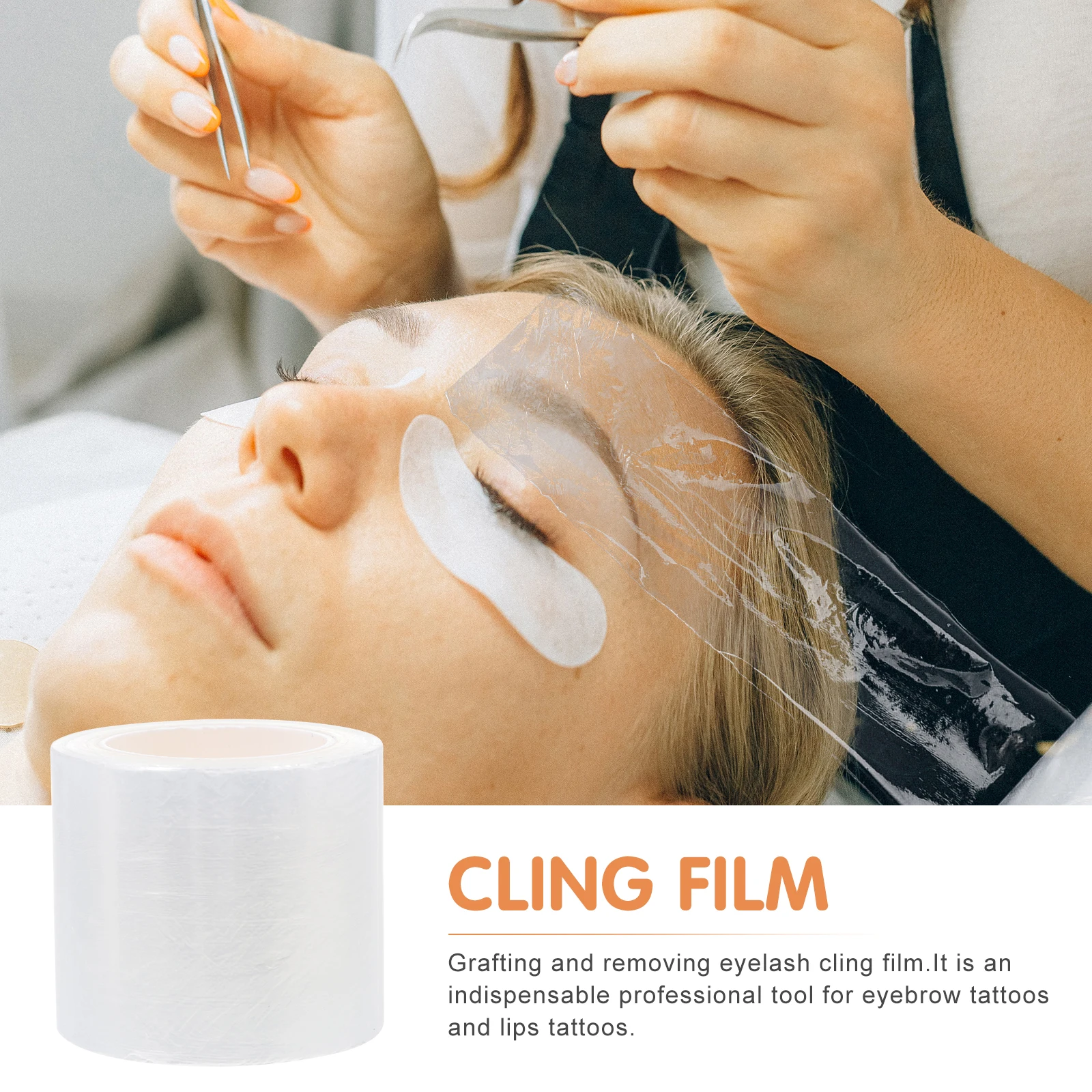 

4 Rolls Eyebrow Covering Film For Embroidery Supplies Skin-Friendly Smooth Long-Lasting Adhesive Tape Accessories