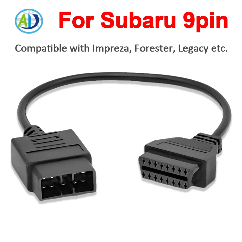 OBD2 Diagnostic Cable For Subaru 9pin OBD1 Adapter Connector for Subaru Impreza Forester Legacy OBDII Diagnostic Device Cable