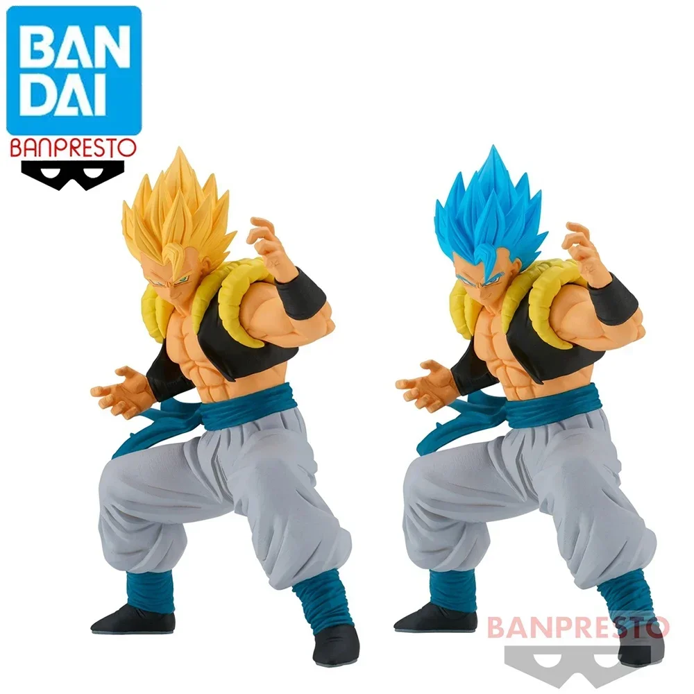 Em estoque original bandai banpresto borda sólida funciona a partida 7 dragon ball gogeta anime figura modelo brinquedos presentes colecionáveis